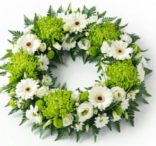 Green & White Wreath Tribute