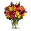 Bright Flower Bouquet in Vase
